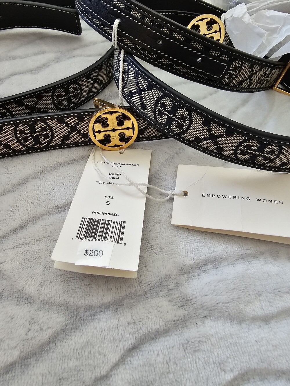 Tory Burch Women's Miller 1" Monogram Belt. 100% AUTHENTIC - Picture 5 of 6
